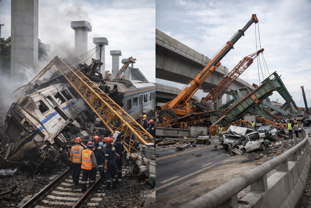 Accidente cumplite în Thailanda, două macarale prăbușite în 48 de ore