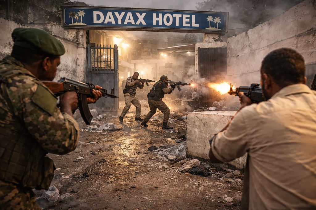 Focuri la Hotel Dayax: când securitatea din Mogadishu ajunge să tragă în propriii oameni