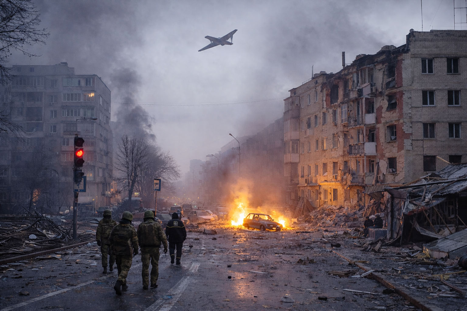 Ucraina: 211 drone într-o noapte, trei răniți în Sumî