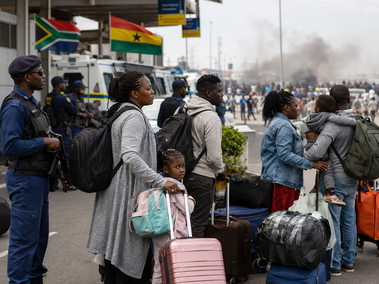 Ghana anunță evacuarea a 300 de cetățeni din Africa de Sud după proteste anti-imigranți