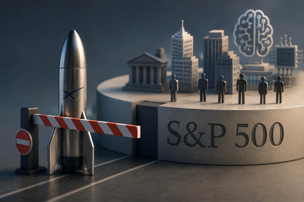 S&P 500 refuză intrarea accelerată a SpaceX și nu relaxează regulile pentru firme AI