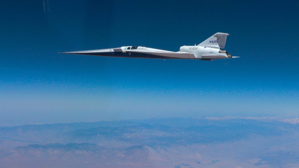 NASA spune că avionul experimental X-59 se apropie de zborul supersonic „silențios”