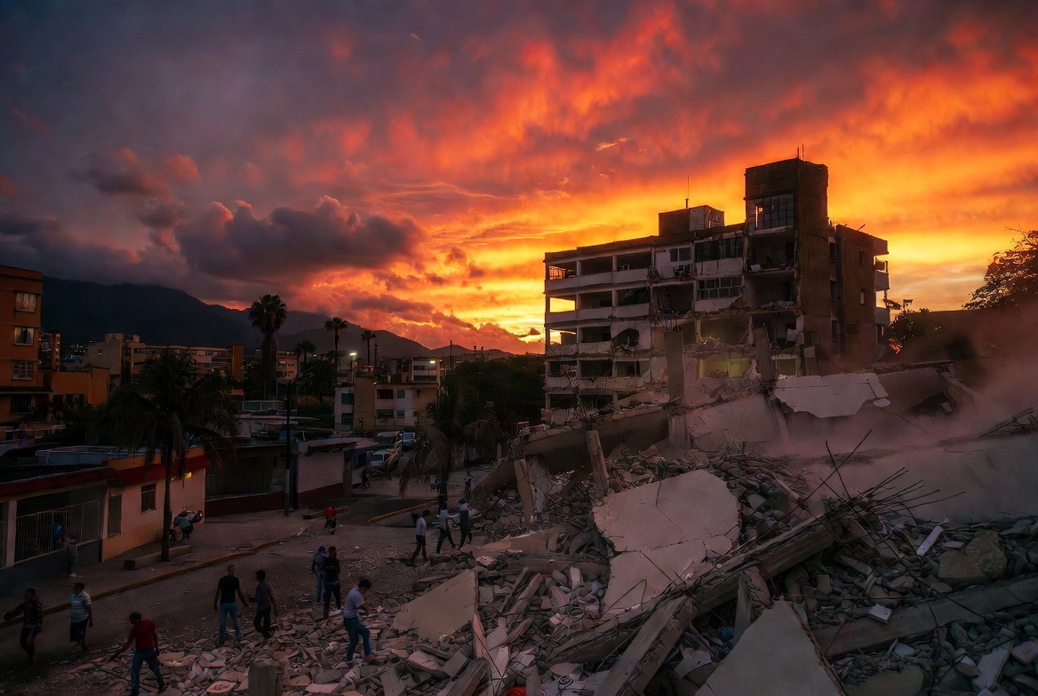Două cutremure puternice au lovit Venezuela. Clădiri prăbușite la Caracas