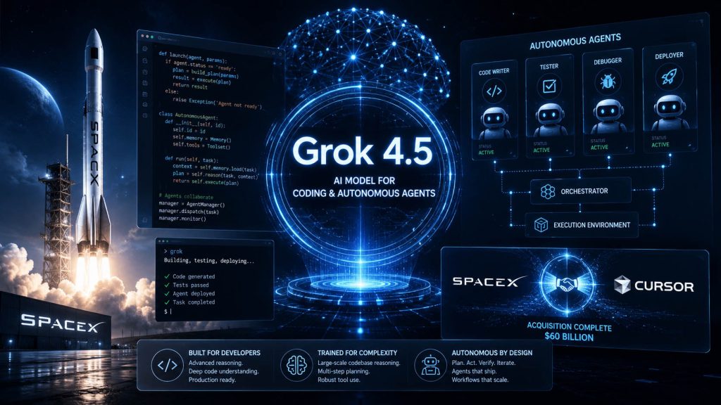 SpaceX lansează Grok 4.5, model AI pentru programare
