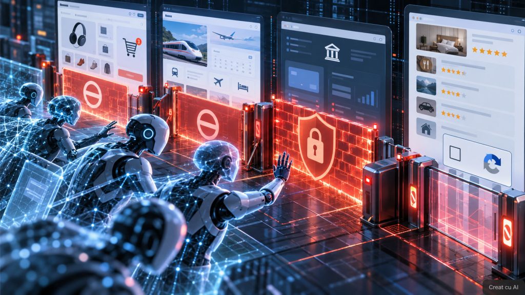 Tot mai multe site-uri blochează agenții AI care încearcă să cumpere și să rezerve online