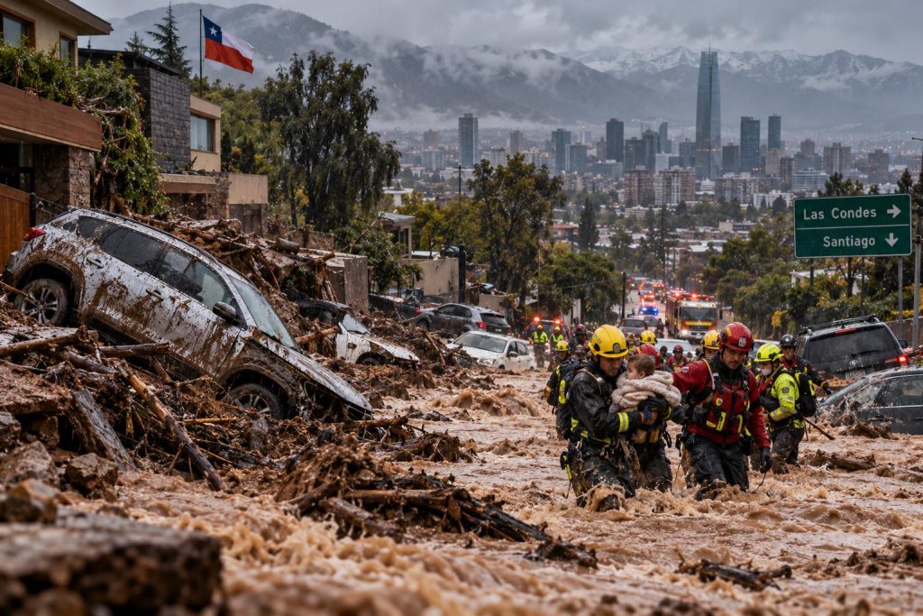 Chile declară zonă de catastrofă în Las Condes după alunecări de teren