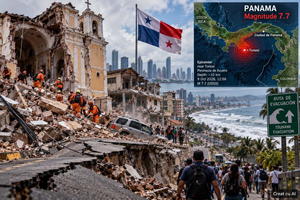 Cutremur puternic în Panama: pagube la clădiri și drumuri, cel puțin doi răniți